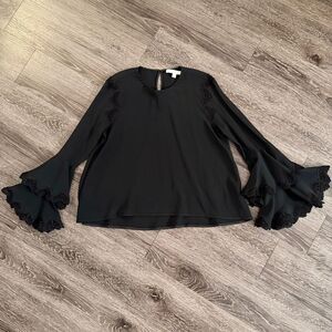 Jonathan Simkhai Ruffle Bell Sleeve Blouse
